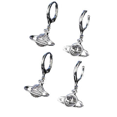 Fashion Shiny Planet Saturn Earrings