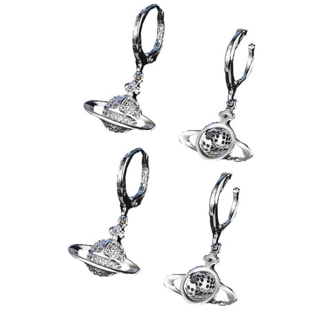 Fashion Shiny Planet Saturn Earrings