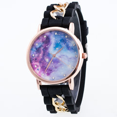 Galaxy Pattern Rhinestone Watch