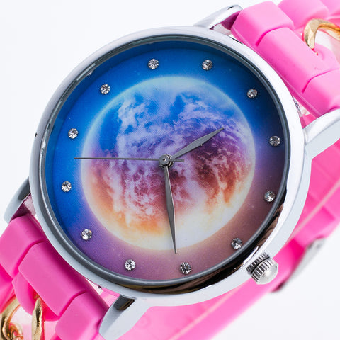 Galaxy Pattern Rhinestone Watch