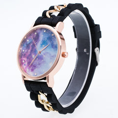 Galaxy Pattern Rhinestone Watch