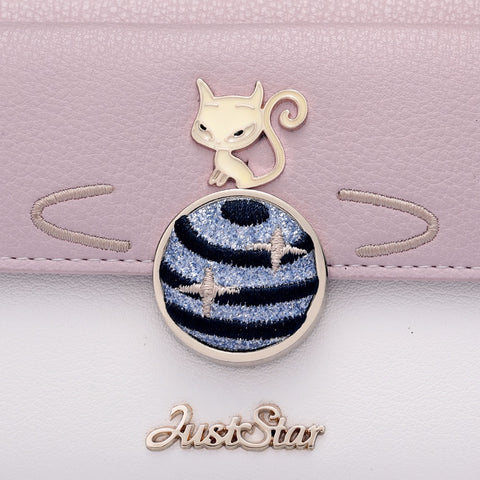 PU Leather Embroidery Purse
