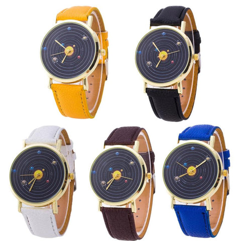 Leather Band Analog Wrist Watch