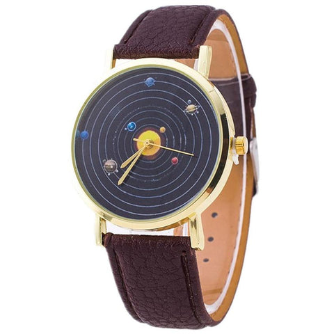 Leather Band Analog Wrist Watch