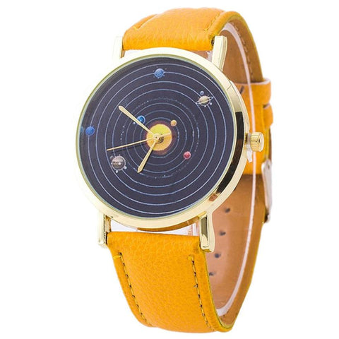 Leather Band Analog Wrist Watch