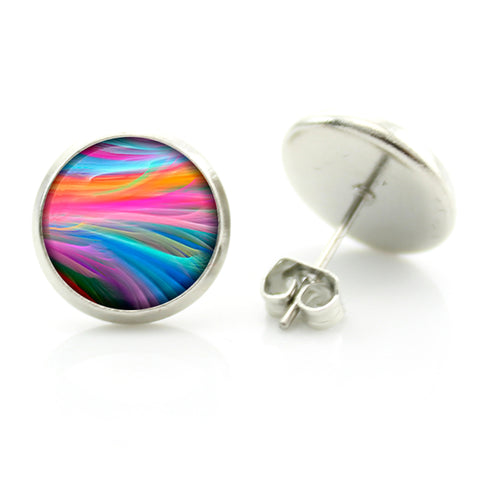 Nebula Art Stud Earrings