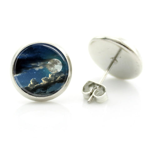 Nebula Art Stud Earrings