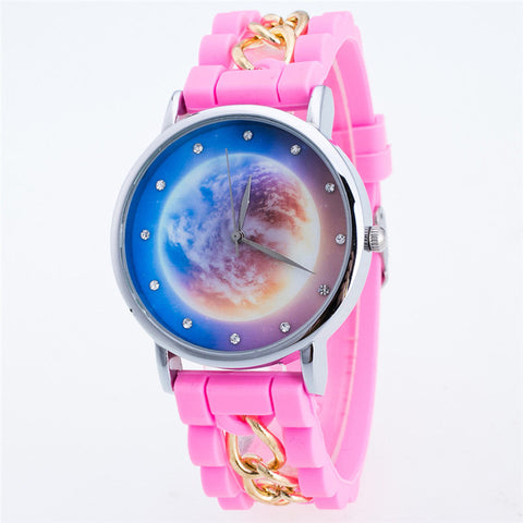 Galaxy Pattern Rhinestone Watch